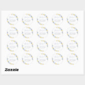 Sticker Rond She Found Her Main Squeeze Lemon Bridal Shower (Feuille)