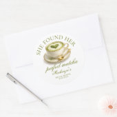 Sticker Rond She Found Her Perfect Matcha Bridal Shower  (Enveloppe)