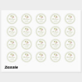 Sticker Rond She Found Her Perfect Matcha Green Bridal Shower (Feuille)