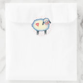 Sticker Rond SHEEP DU COEUR par SHARON SHARPE (Sac)