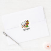 Sticker Rond Sheep Kebab Funny Shish Kebab Pun (Enveloppe)