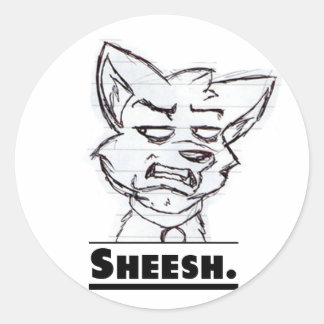 Sticker Rond Sheesh. Autocollant.