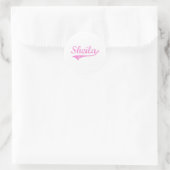 Sticker Rond Sheila Classic Style Nom (Sac)
