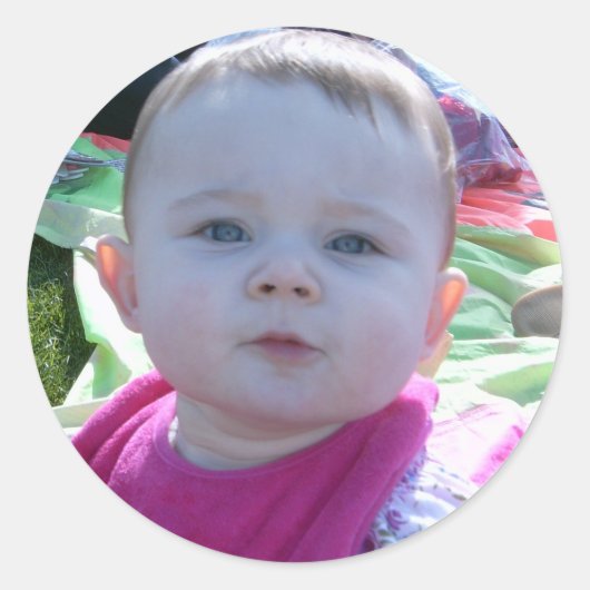 Sticker Rond Shelby à 10 mois (Devant)