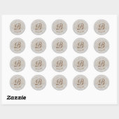 Sticker Rond Shell B Monogramme (Feuille)