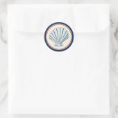 Sticker Rond Shell maritime (Sac)