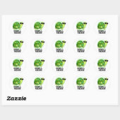Sticker Rond Shell Ouais Funny Tortoise Pun (Feuille)