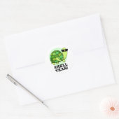 Sticker Rond Shell Ouais Funny Tortoise Pun (Enveloppe)