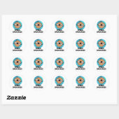 Sticker Rond Shell Shocky Funny Seashell Pun (Feuille)