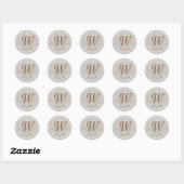 Sticker Rond Shell W Monogram (Feuille)