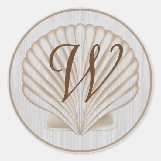 Sticker Rond Shell W Monogram (Devant)