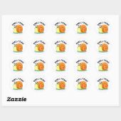 Sticker Rond Shell Yeah Funny Snail Pun (Feuille)