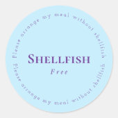 Sticker Rond Shellfish Free Request Sticker, Light blue, Purple (Devant)