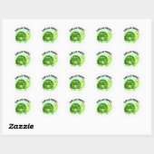 Sticker Rond Shello There Funny Tortoise Pun (Feuille)