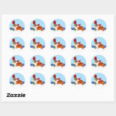 Sticker Rond Shelter Christmas Mail Sable (Feuille)