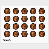 Sticker Rond Sheltie Modern Dog Art (Feuille)