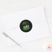 Sticker Rond Shenanigans Squad Gnome Shamrock Jour de la Saint  (Enveloppe)
