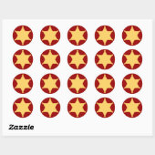 Sticker Rond Shérif Hexagone (Feuille)
