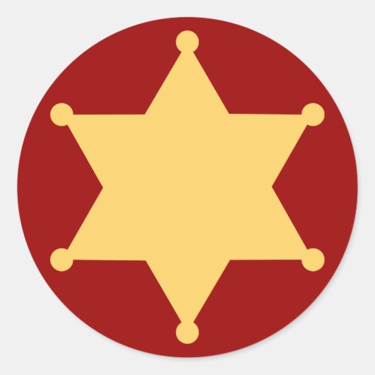 Sticker Rond Shérif Hexagone (Devant)