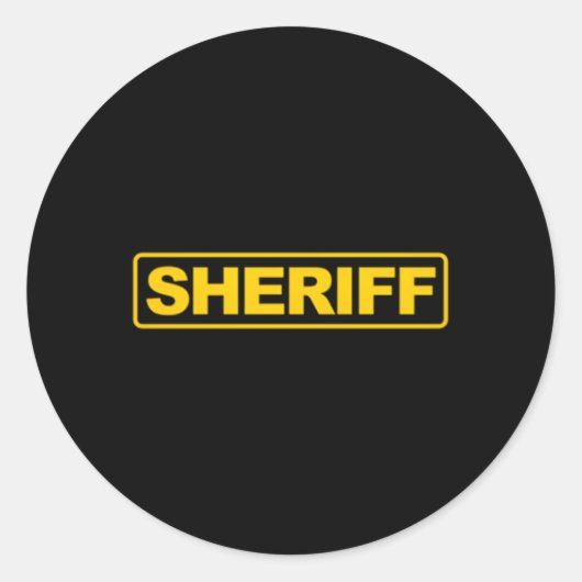 Sticker Rond Sheriff avant arrière Imprimer Sheriff Police (Devant)