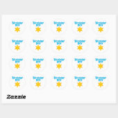 Sticker Rond Sheriff Birthday Boy 4 (Feuille)