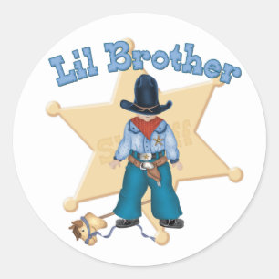 Sticker Rond Sheriff Little Brother