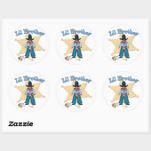 Sticker Rond Sheriff Little Brother (Feuille)