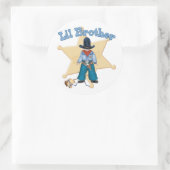 Sticker Rond Sheriff Little Brother (Sac)