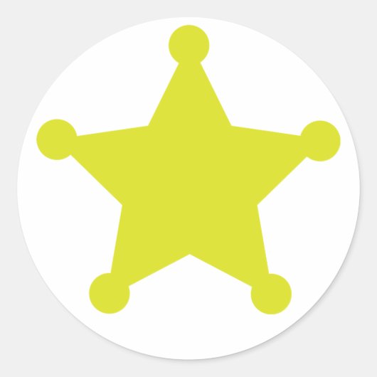 Sticker Rond Sheriff Star Gold (Devant)