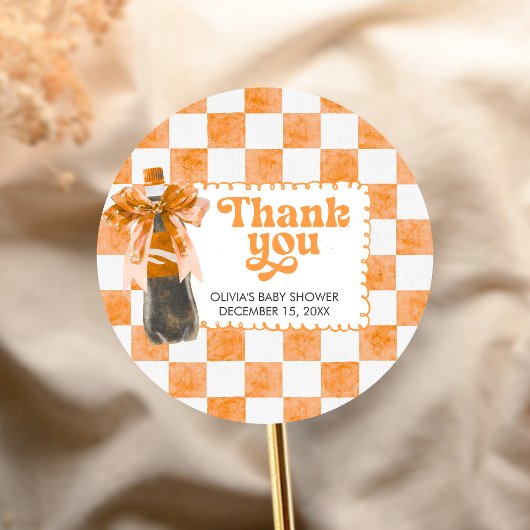 Sticker Rond She's Ready to Pop Baby Shower