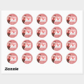 Sticker Rond She's Ready to Pop Baby Shower (Feuille)