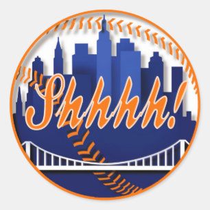 Sticker Rond Shhh autoker pour invitation de base-ball