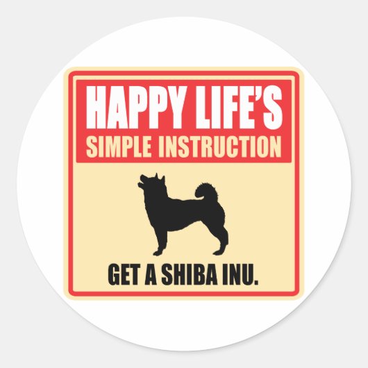 Sticker Rond Shiba Inu (Devant)