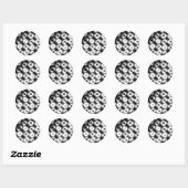 Sticker Rond Shibori I graphique (Feuille)