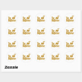 Sticker Rond Shih Tzu (Feuille)