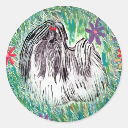 Sticker Rond Shih Tzu (Devant)