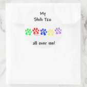 Sticker Rond Shih Tzu Marche Sur Vous (Sac)
