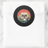 Sticker Rond Shih Tzu | Shih Tzu Chien race Lover Cadeau (Sac)
