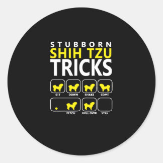 Sticker Rond Shih Tzu | Tzu Tzu Tzu Tasques