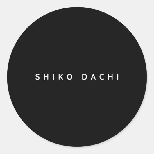 Sticker Rond Shiko Dachi Karate Débutant Moderne (Devant)