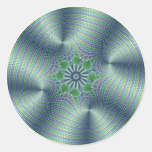 Sticker Rond Shimmerine - Art Fractal