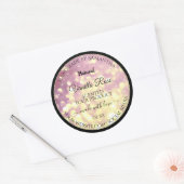 Sticker Rond Shimmery Purple Gold Parties scintillant Sparkle É (Enveloppe)