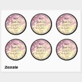 Sticker Rond Shimmery Purple Gold Parties scintillant Sparkle É (Feuille)
