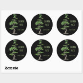 Sticker Rond Shinrin~Yoku Ne Dérangent Pas La Baignade Arbre (Feuille)