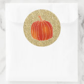 Sticker Rond Shiny Orange Automne Citrouille Parties scintillan (Sac)