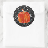 Sticker Rond Shiny Orange Automne Citrouille Parties scintillan (Sac)