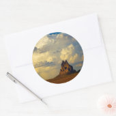 Sticker Rond Shiprock contre Thunderhead (Enveloppe)