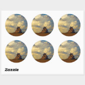 Sticker Rond Shiprock contre Thunderhead (Feuille)