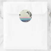 Sticker Rond Shirasuka par Ando, Hiroshige Ukiyoe (Sac)