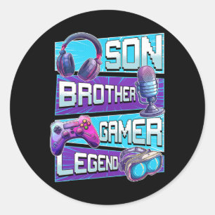 Sticker Rond Shirt Gaming Shirt Video Game Shirts Pour Garçons